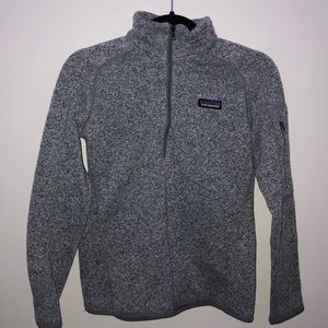 Grey Patagonia quarter zip jacket